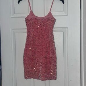 lucy in the sky light pink hoco dress